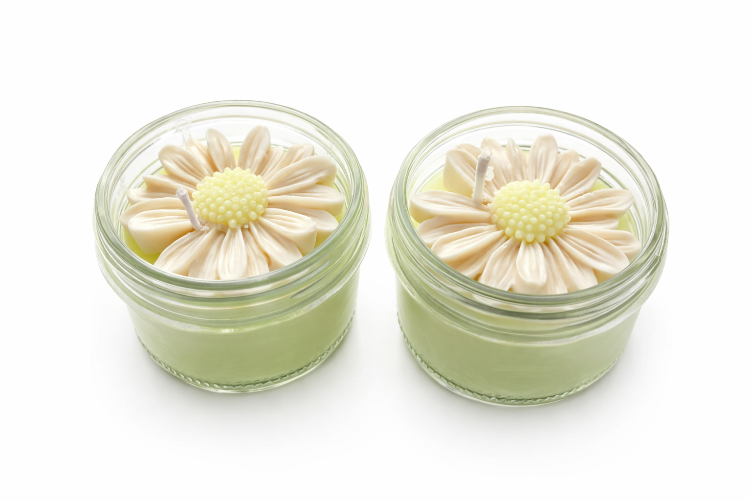 Soy Flower Candle - Lemongrass Scent