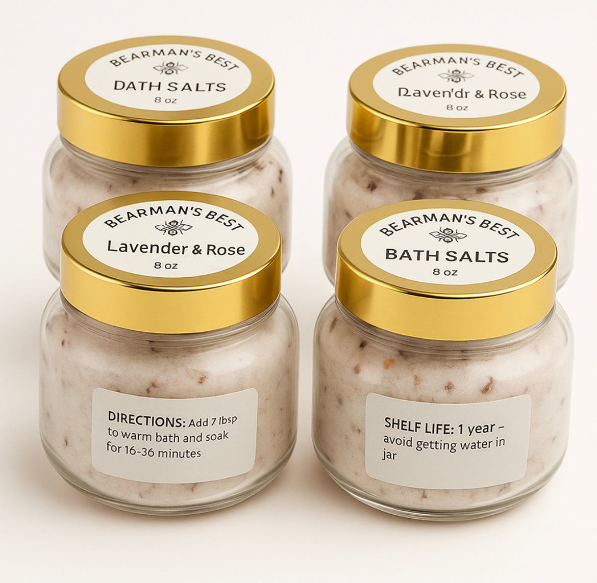 Rose  Bath Salts 8 oz (237 ml)