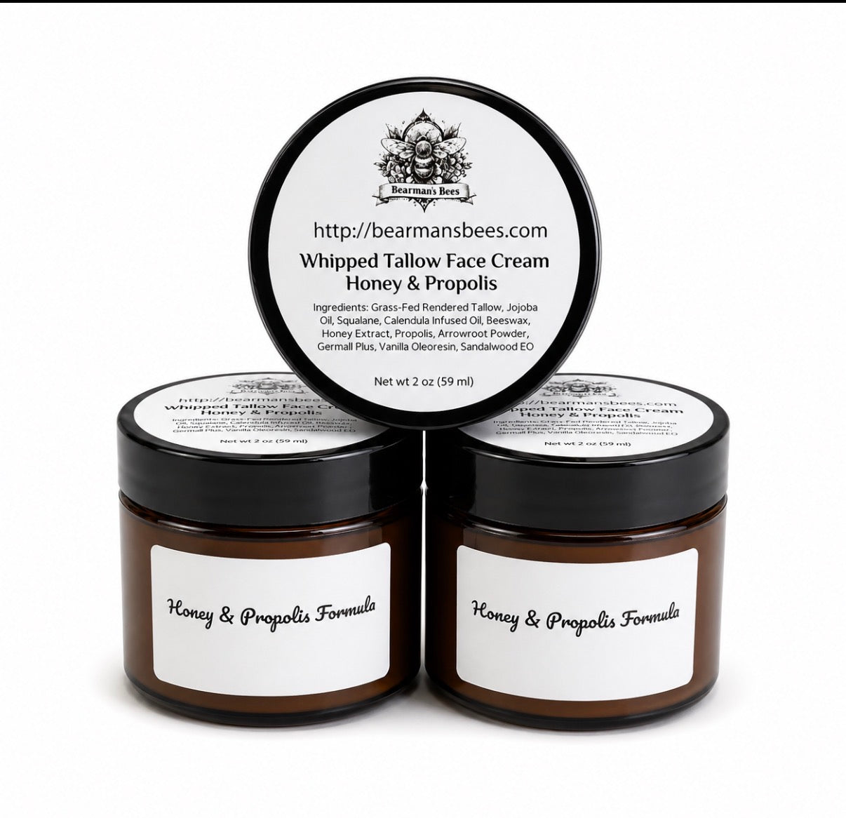 Whipped Tallow Face Cream- Honey & Propolis