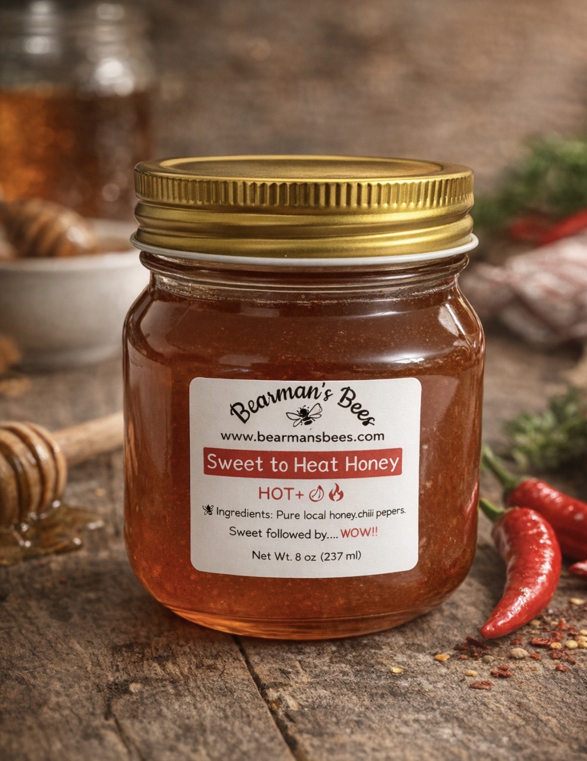 Sweet to Heat Honey 8 oz (237 ml)