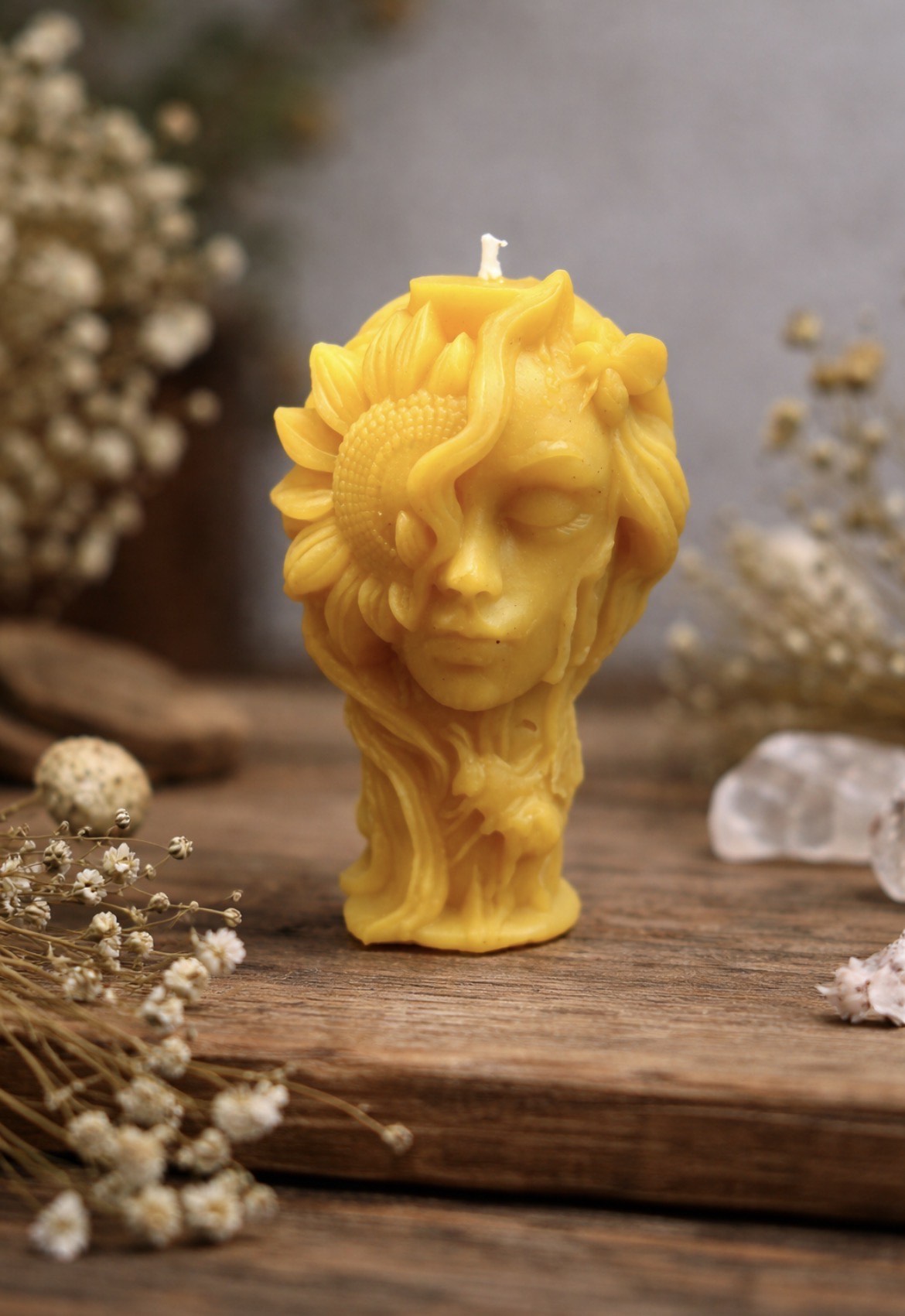 Sunflower Muse Beeswax Candle
