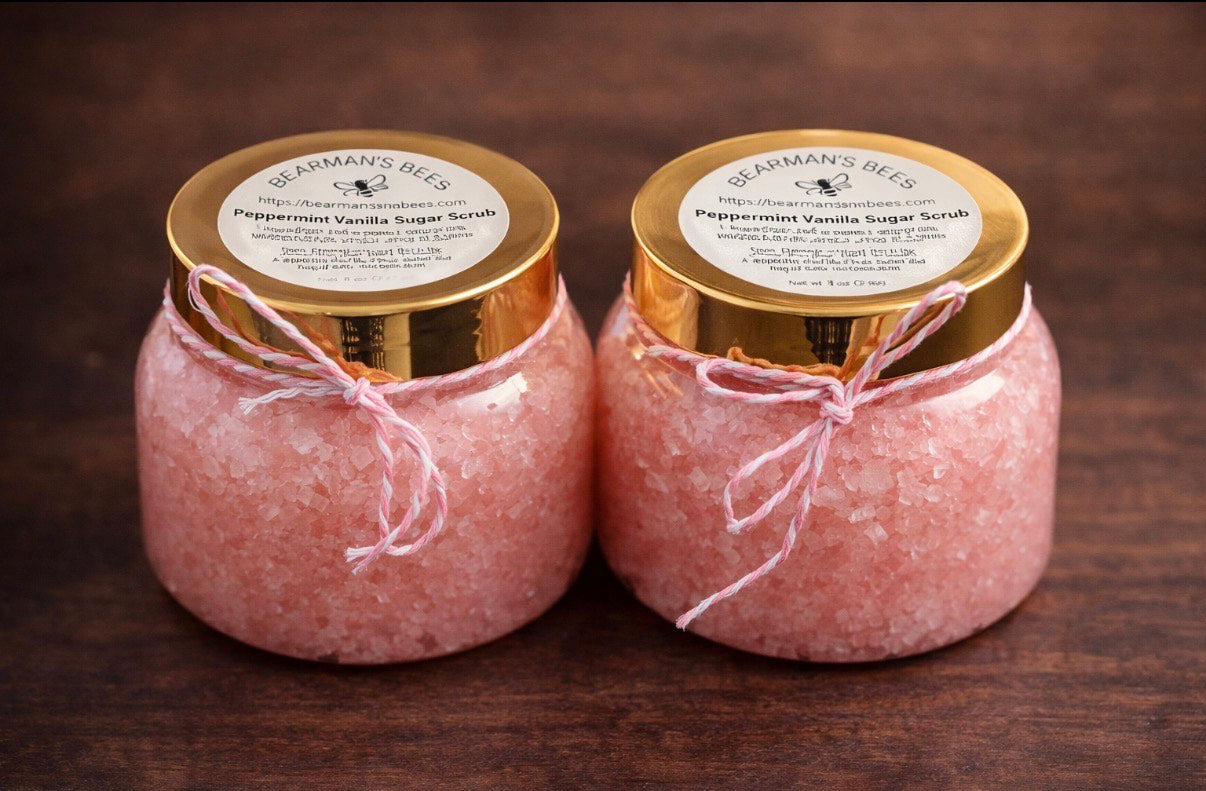 Peppermint Sugar & Raw Honey Scrub