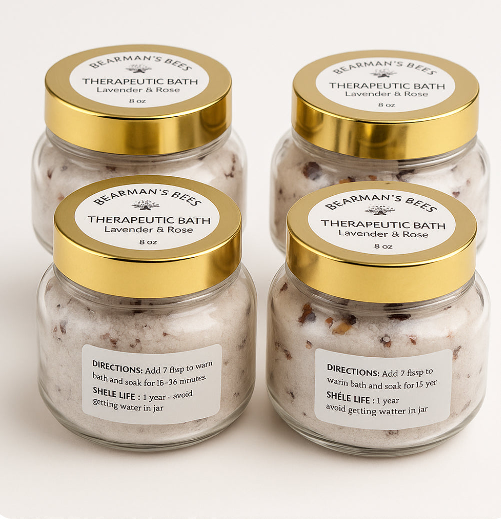 Lavender Therapeutic Bath Salts 8 oz (237 ml)